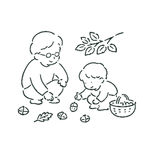 どんぐりひろい