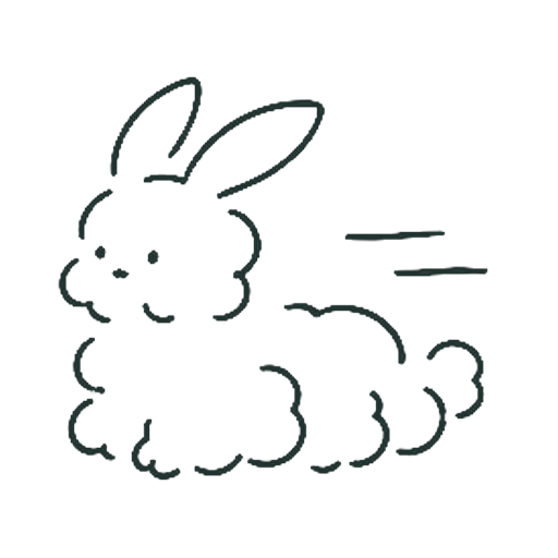 ふわふわうさぎ